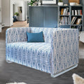 Boho Indigo Blue Slipcover for IKEA Knopparp Sofa – Vibrant, Comfortable, and Bohemian Chic