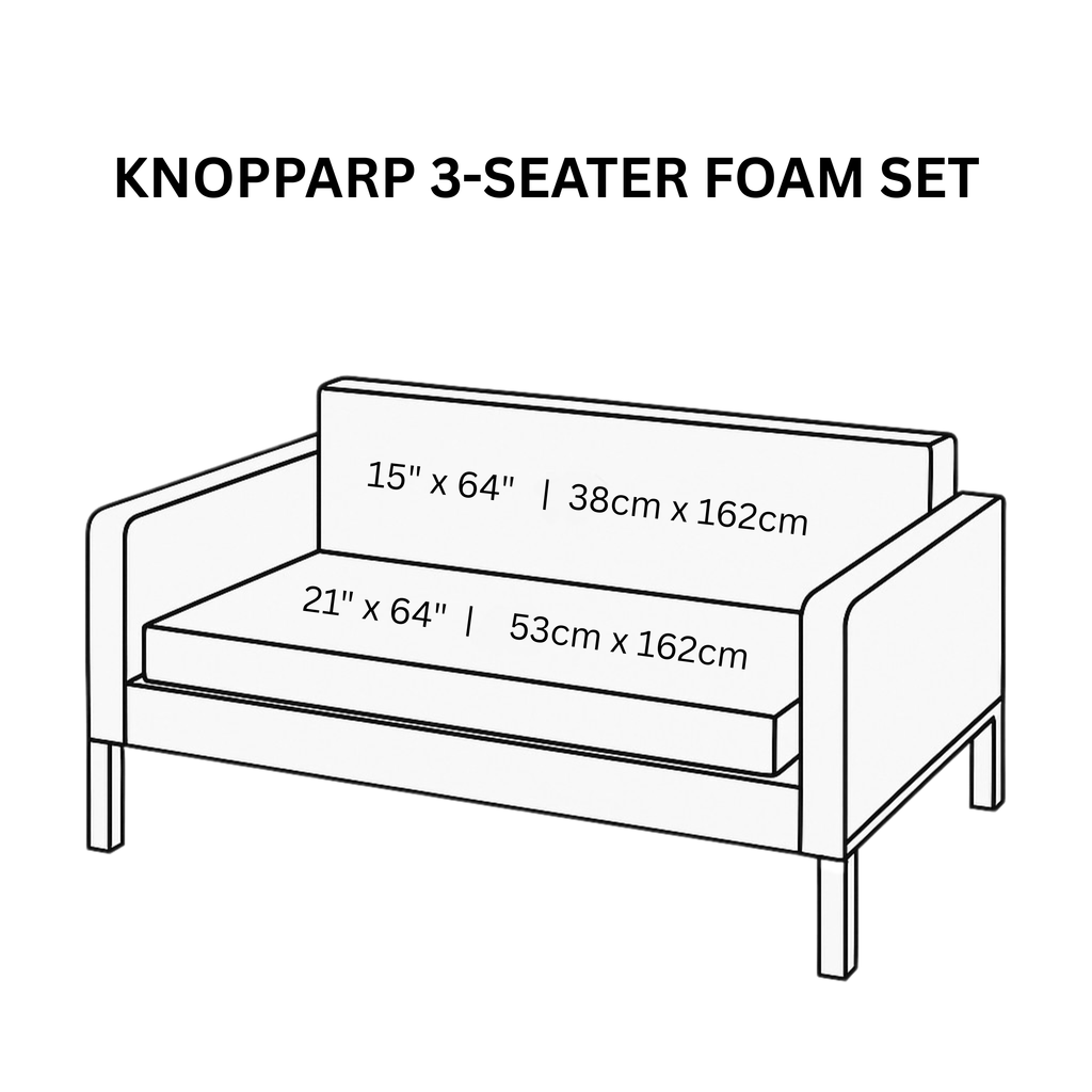 Farmhouse Beige Linen Slip Cover, Compatible with IKEA KNOPPARP