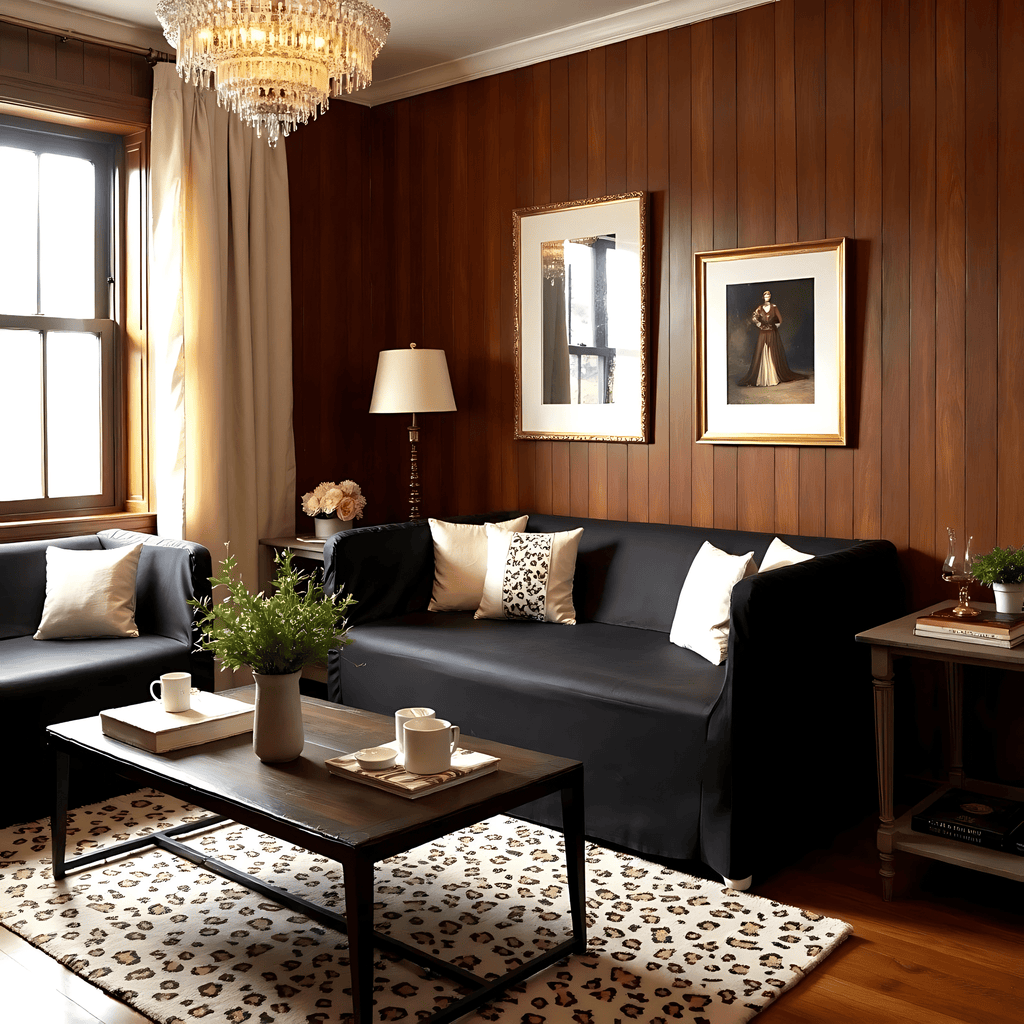 Solid Black Linen Slipcover for IKEA Knopparp Sofa – Timeless, Durable, and Sophisticated