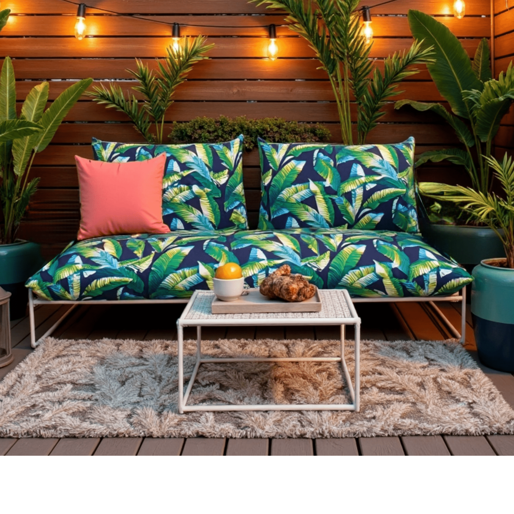 Blue Palms Outdoor Slipcovers, Compatible with IKEA Havsten