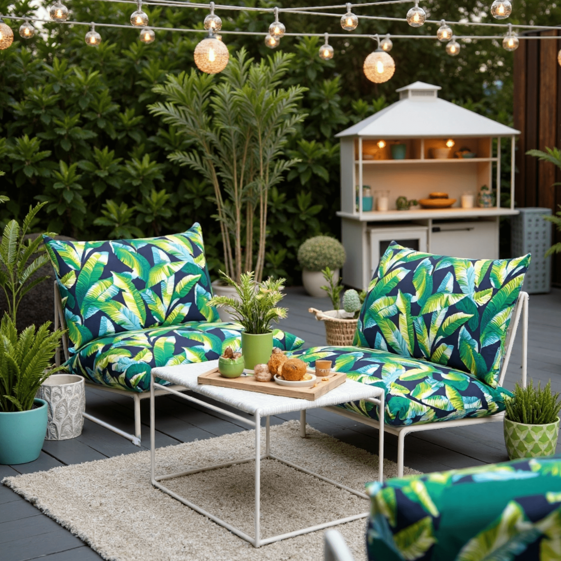 Blue Palms Outdoor Slipcovers, Compatible with IKEA Havsten
