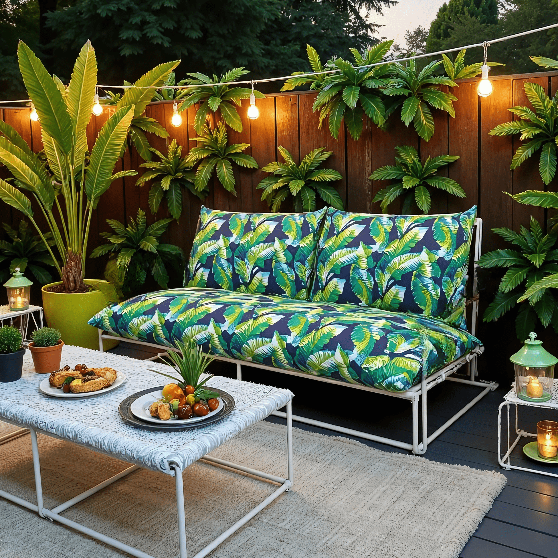 Blue Palms Outdoor Slipcovers, Compatible with IKEA Havsten