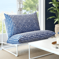 Modern Navy Blue Lattice Print Outdoor Slipcovers, Compatible with IKEA Havsten - Made to Order