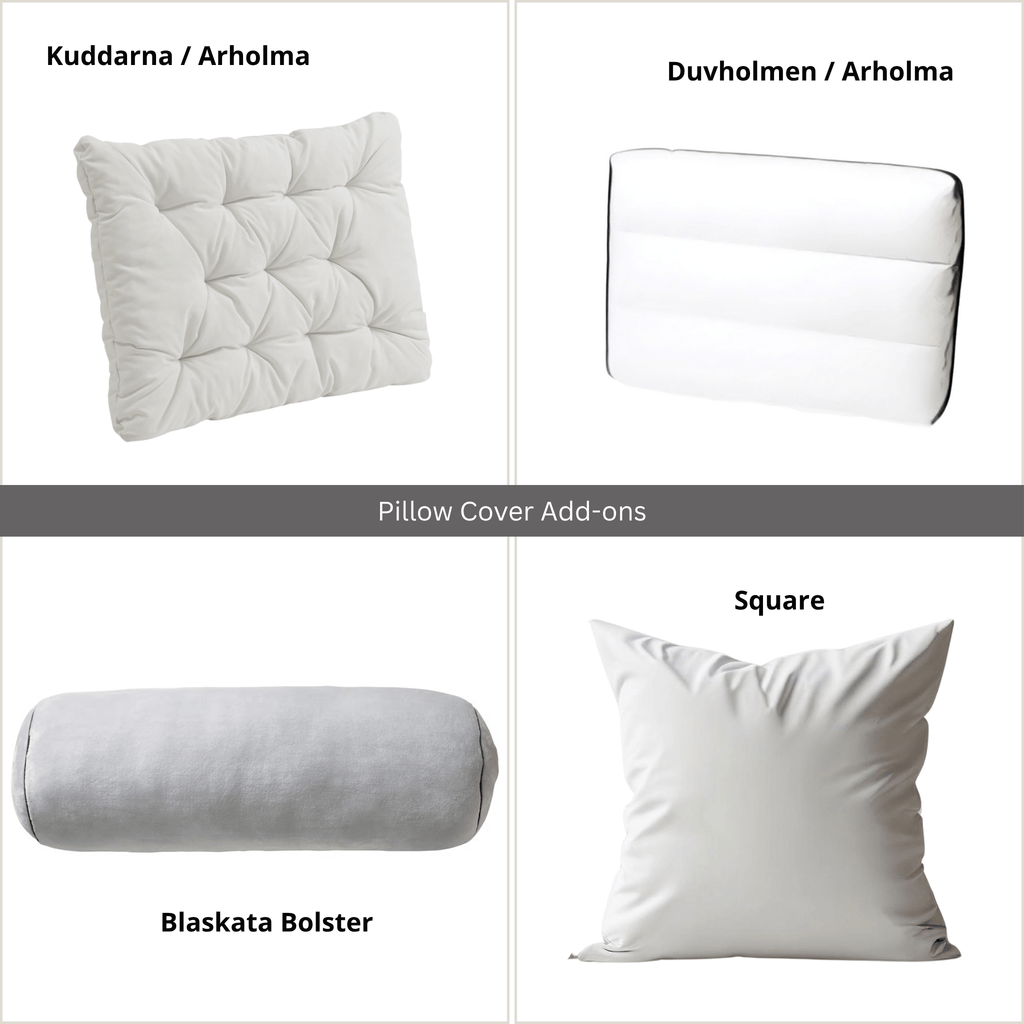 2 Pack Outdoor Seat Covers | Banana Leaf | Compatible with IKEA Duvholmen Inner Cushion