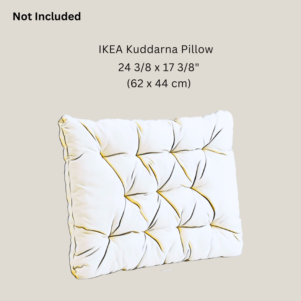 2 Pack Outdoor Pillow Covers | Beige Stripe | Compatible with IKEA Duvholmen and Kuddarna Cushions