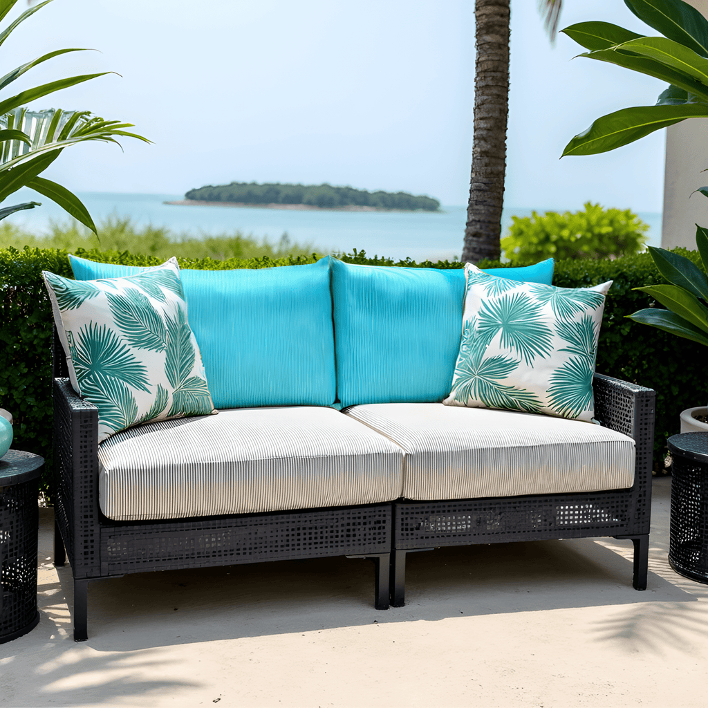 2 Pack Outdoor Seat Covers | Beige Stripe | Compatible with IKEA Duvholmen Inner Cushion