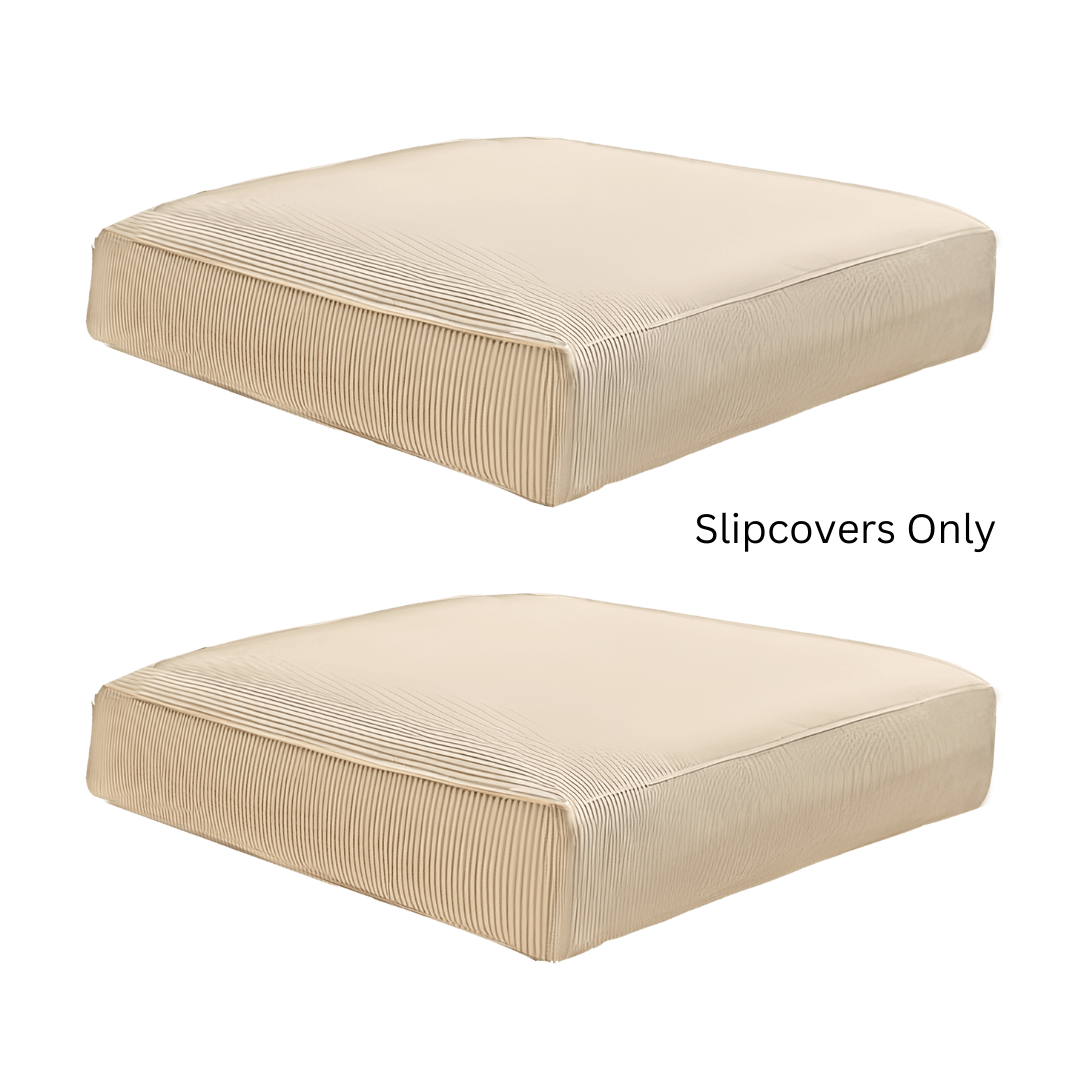 Beige Stripe Outdoor Slip Covers, Compatible with IKEA Duvholmen