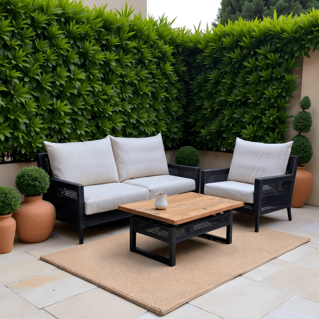 Beige Stripe Outdoor Slip Covers, Compatible with IKEA Duvholmen