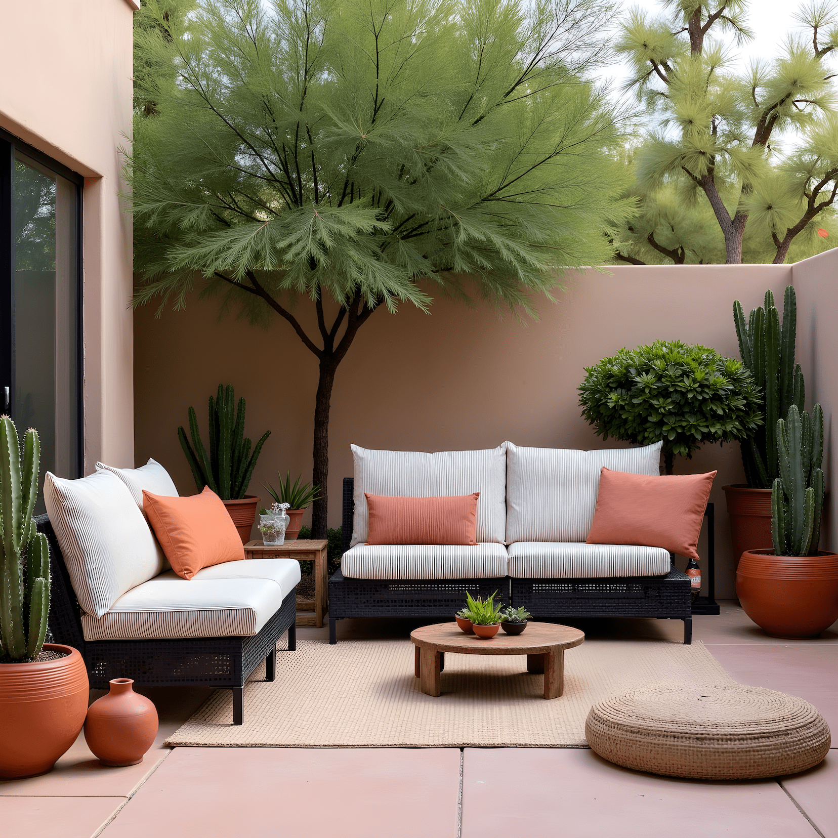 Beige Stripe Outdoor Slip Covers, Compatible with IKEA Duvholmen