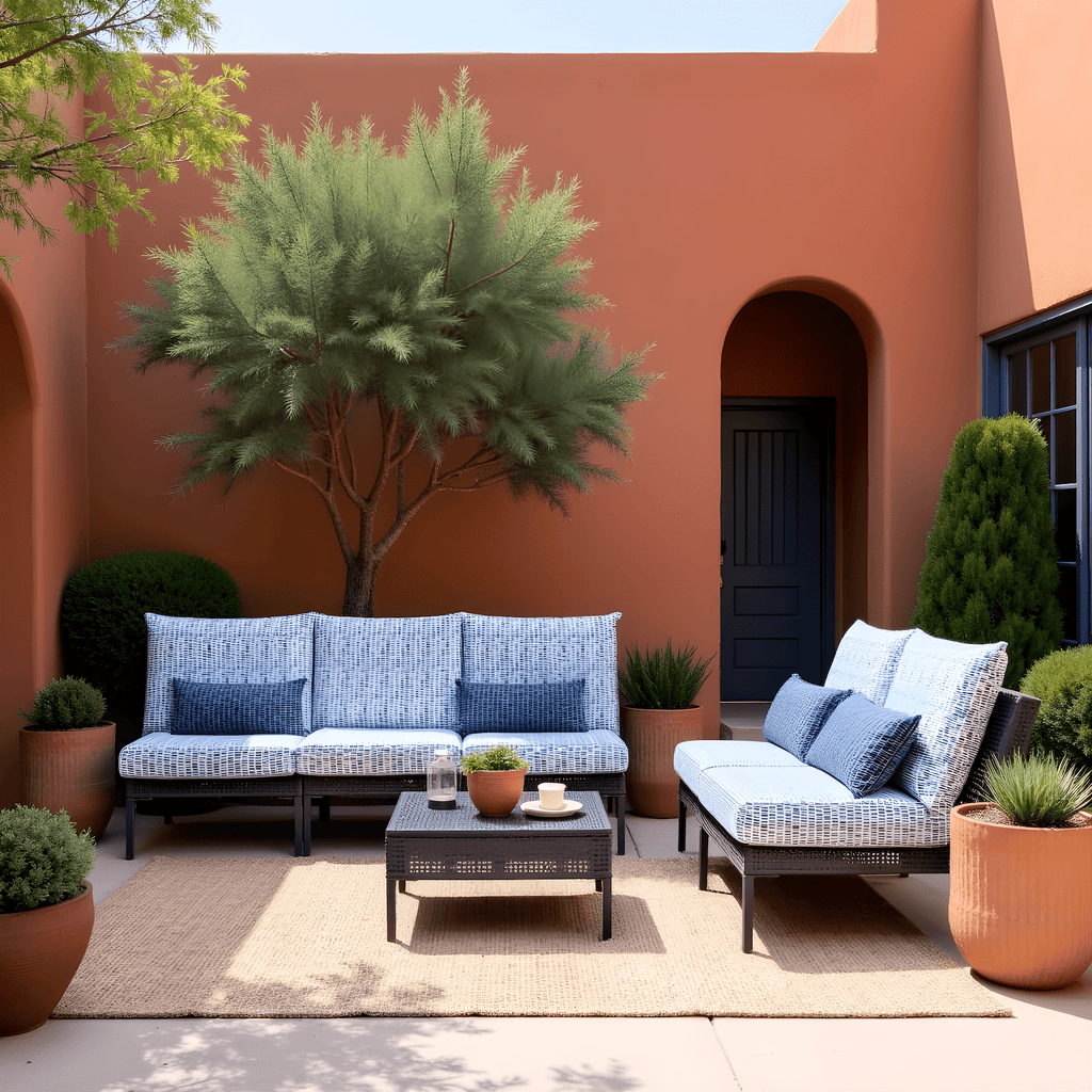 Rockin Cushions Outdoor Slip Covers | Blue Rain | Compatible with IKEA Duvholmen Cushions | Includes 2 Duvholmen Pillow Covers and 2 Duvholmen Seat Covers - Set of 4