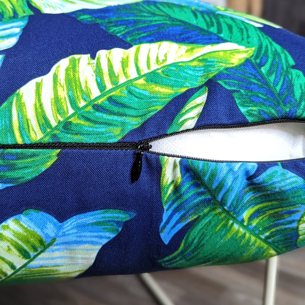 Banana Leaf Blue Rain Outdoor Slip Covers, Compatible with IKEA Duvholmen