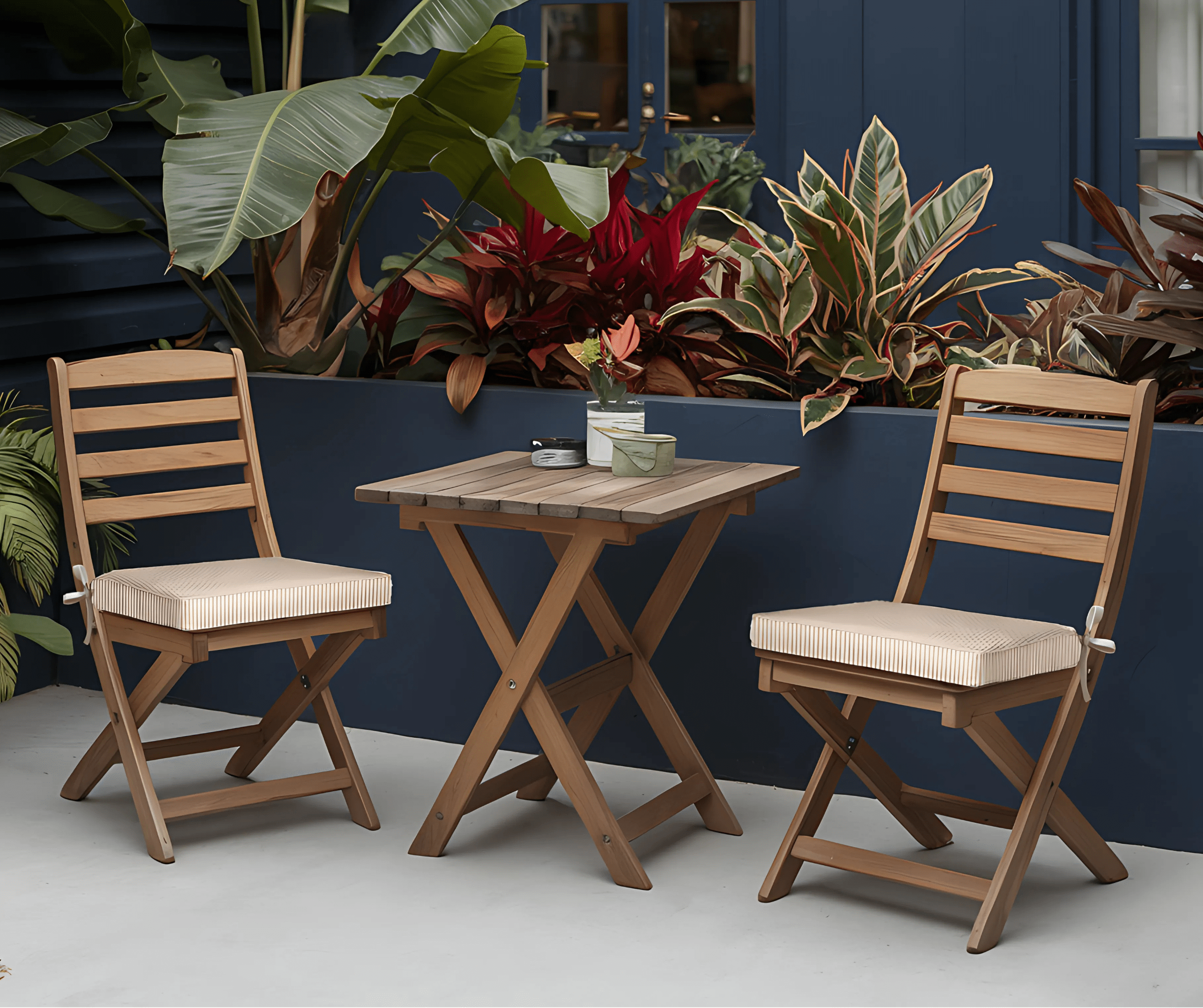 8-PIECE DELUXE BUNDLE, Beige Stripe Outdoor Cushion Cover Set and Chair Pads – Compatible with IKEA Duvholmen