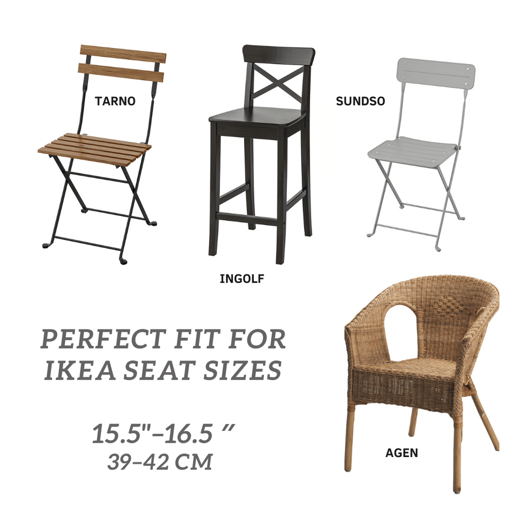 Set of 2, Blue Rain U-Shape Outdoor Chair Pad, Removable Covers