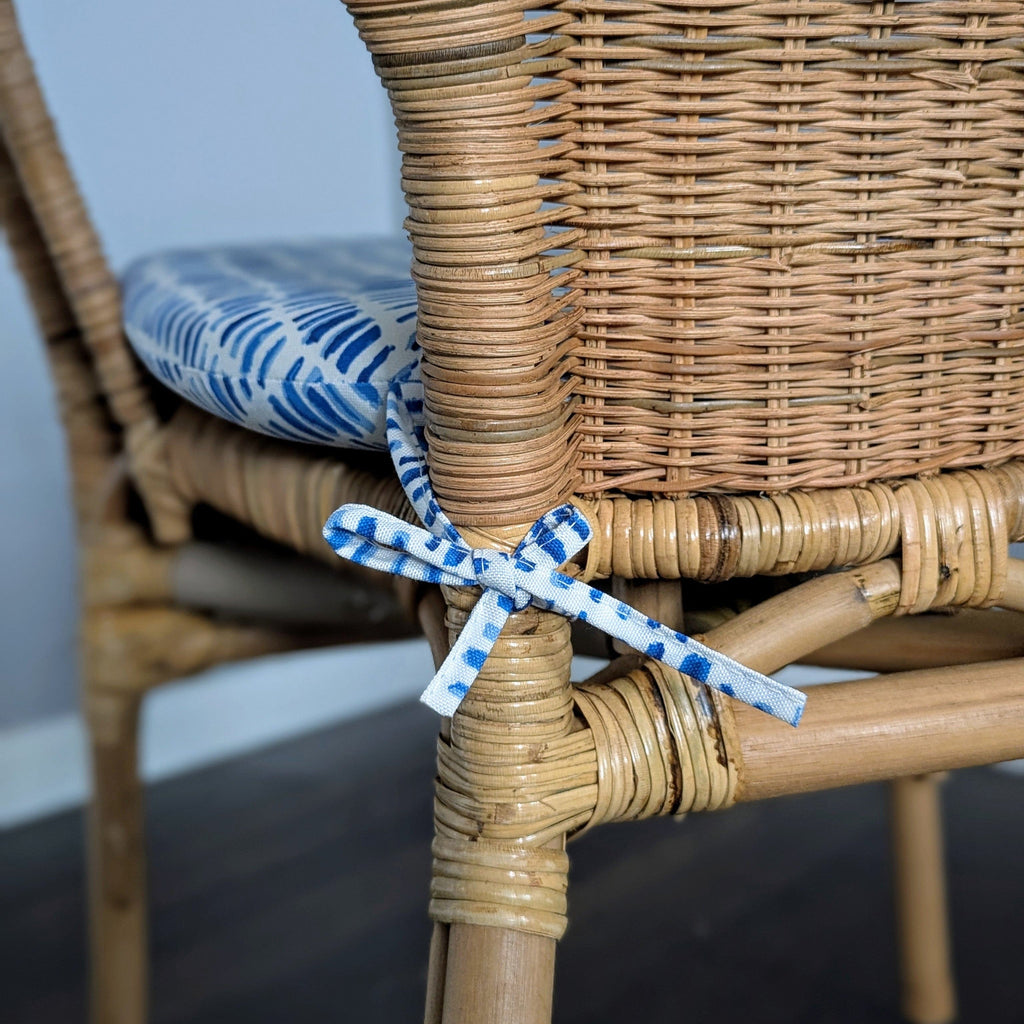 Set of 2, Blue Rain U-Shape Outdoor Chair Pad, Removable Covers