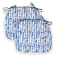 Set of 2, Blue Rain U-Shape Outdoor Chair Pad, Removable Covers