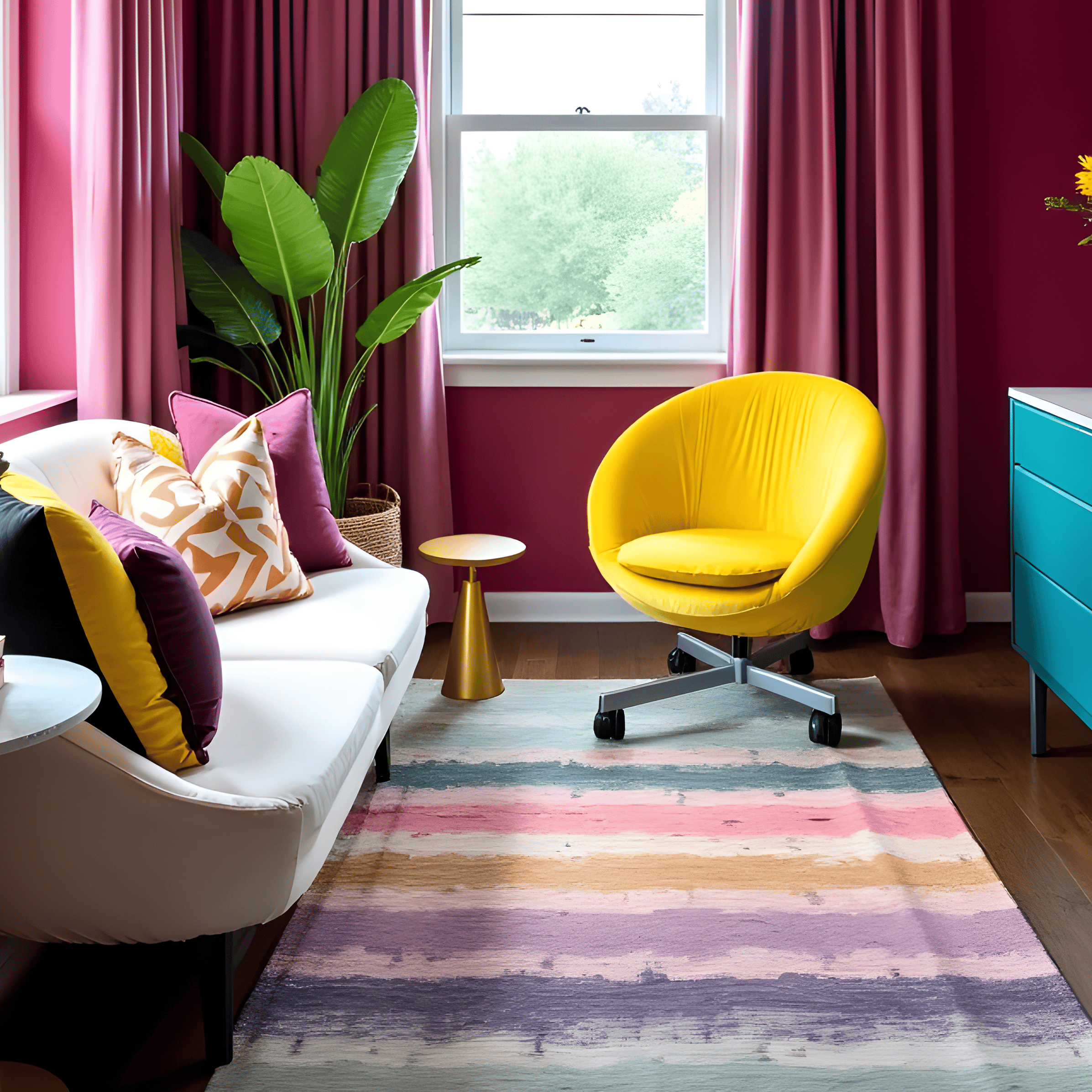 Bright Yellow Velvet Slipcover, Compatible with IKEA Skruvsta Chair – Bold, Modern Office Upgrade