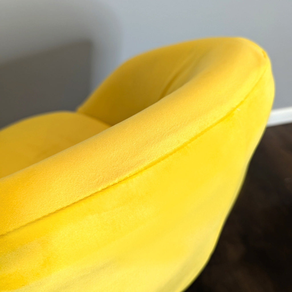 Bright Yellow Velvet Slipcover, Compatible with IKEA Skruvsta Chair – Bold, Modern Office Upgrade