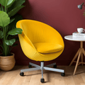 Bright Yellow Velvet Slipcover, Compatible with IKEA Skruvsta Chair – Bold, Modern Office Upgrade