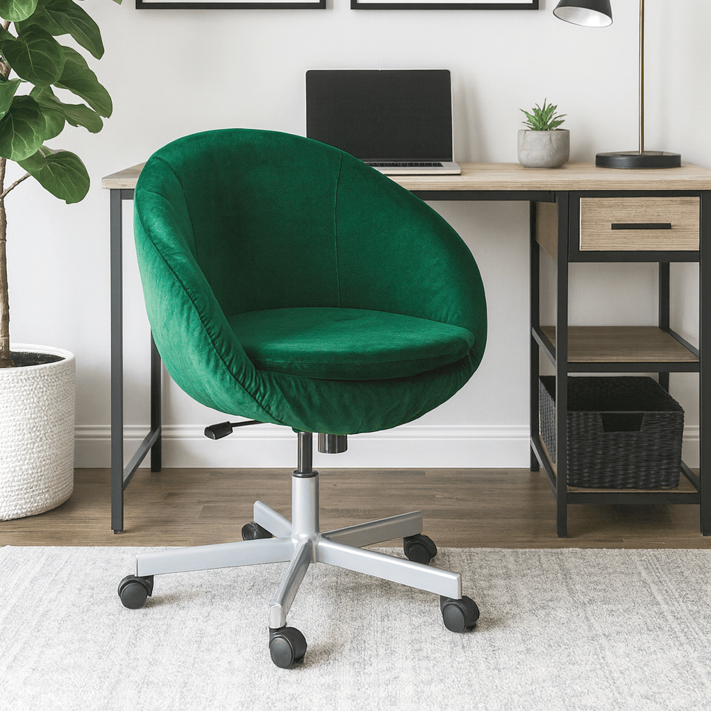 Dark Green Velvet Slipcover, Compatible with IKEA Skruvsta Chair – Luxe, Durable, and Custom-Fit