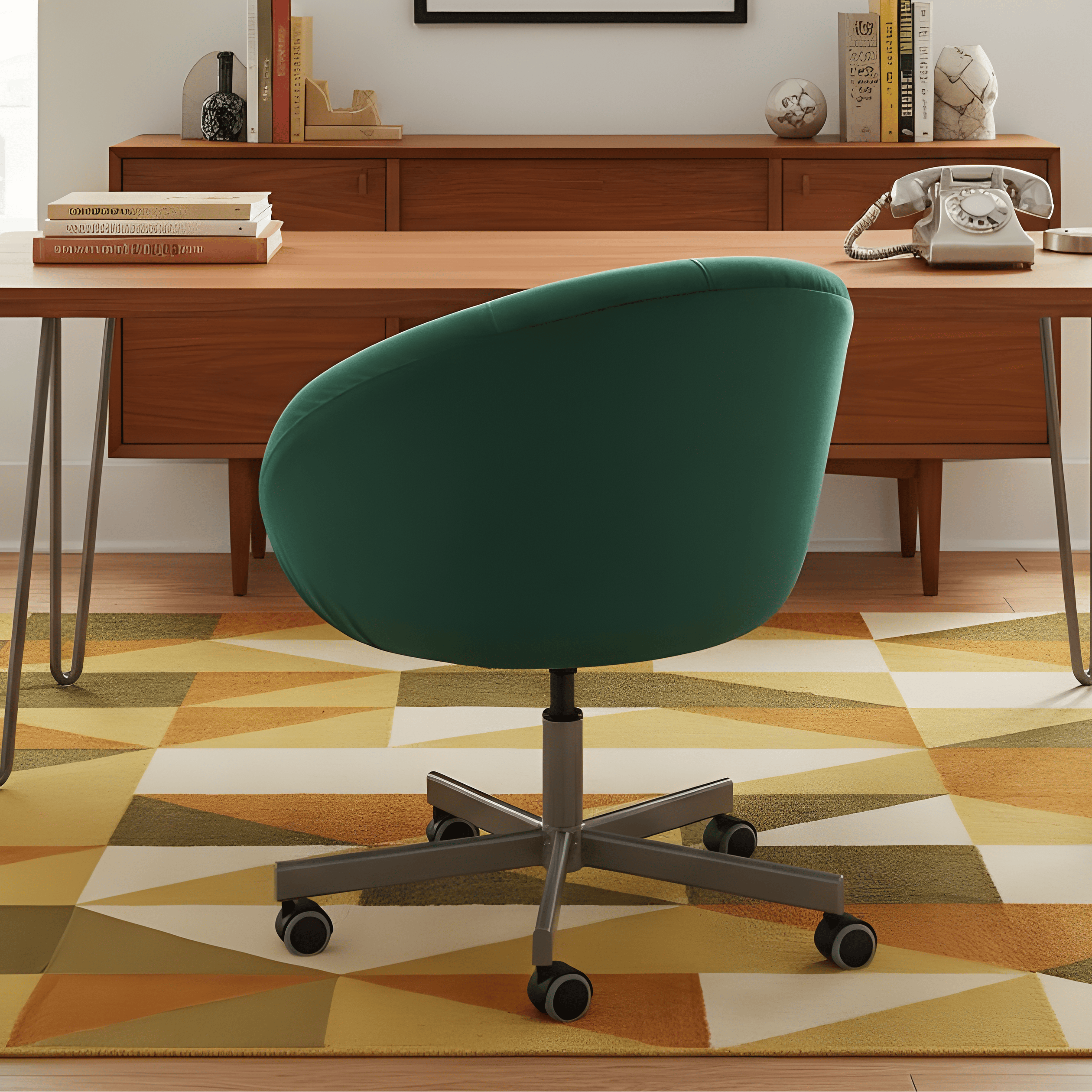 Dark Green Velvet Slipcover, Compatible with IKEA Skruvsta Chair – Luxe, Durable, and Custom-Fit