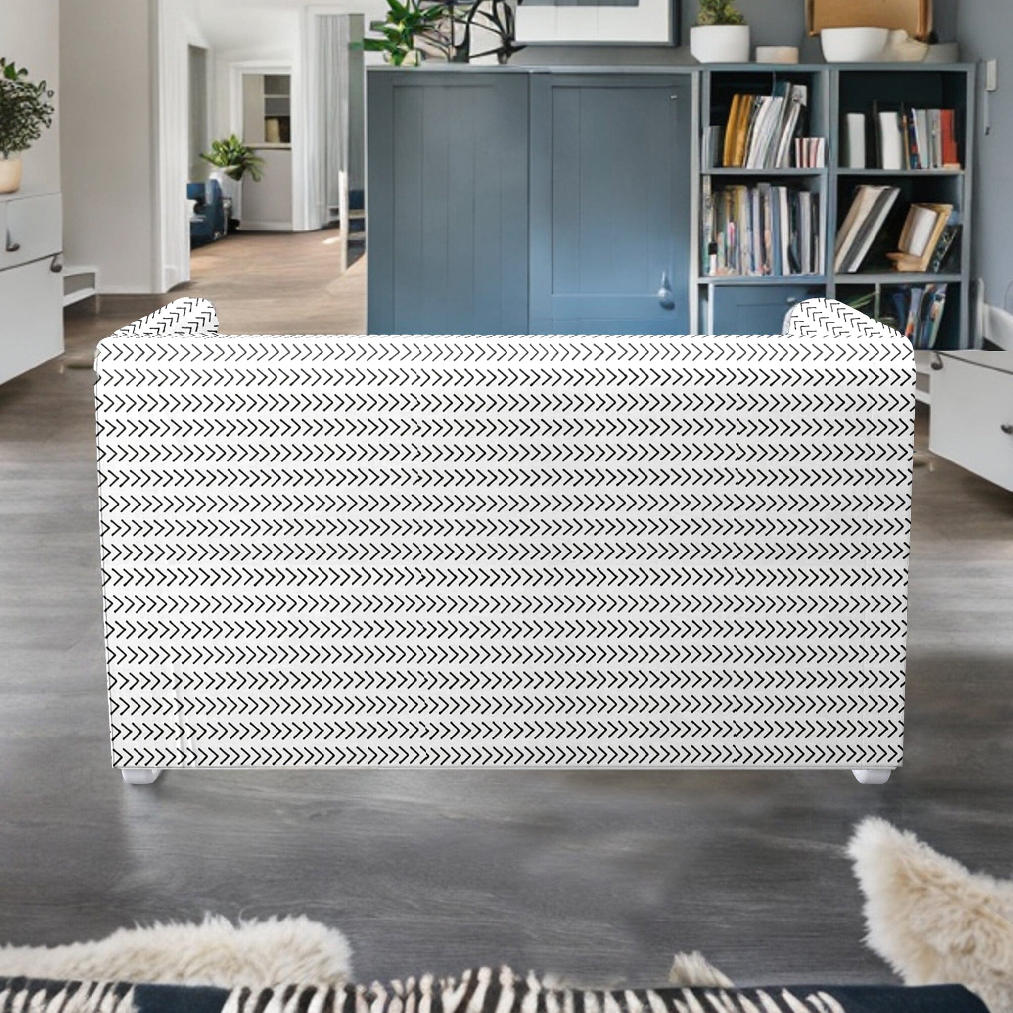 Boho Mudcloth Arrow Print Slipcover for IKEA Knopparp Sofa – Artistic, Modern, and Bold