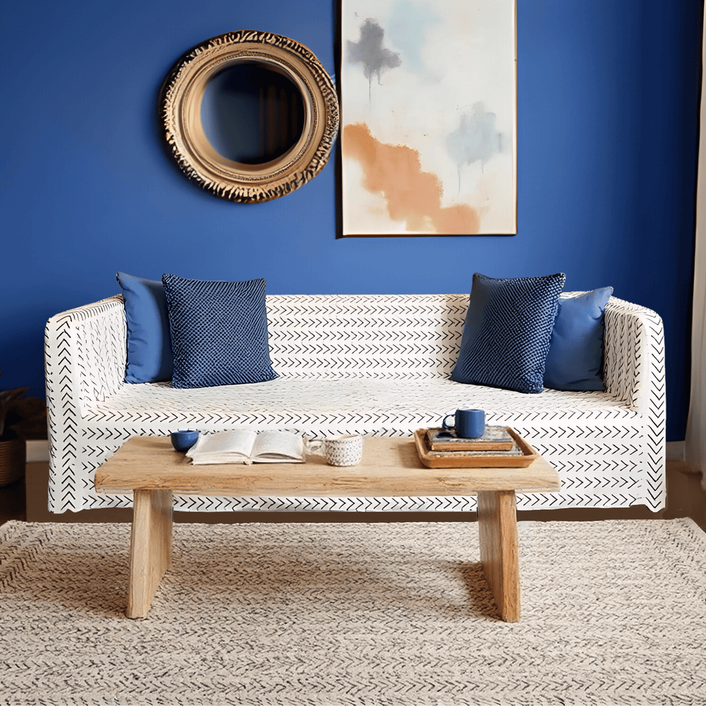 Boho Mudcloth Arrow Print Slipcover for IKEA Knopparp Sofa – Artistic, Modern, and Bold