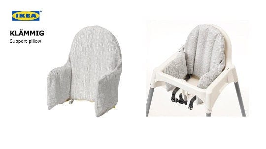 SALE Baby Highchair Cushion Cover for IKEA Klammig, Pyttig, Antilop, Gray Stripe