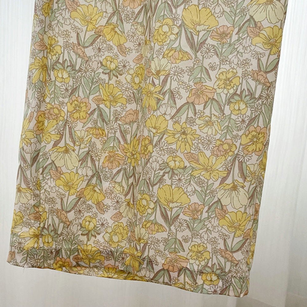 Rosie Cotton Floral Tank Pajama Set / Yellow