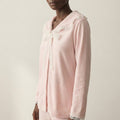 Rosy Velvet Coquette Lace Pajama Set / Pink