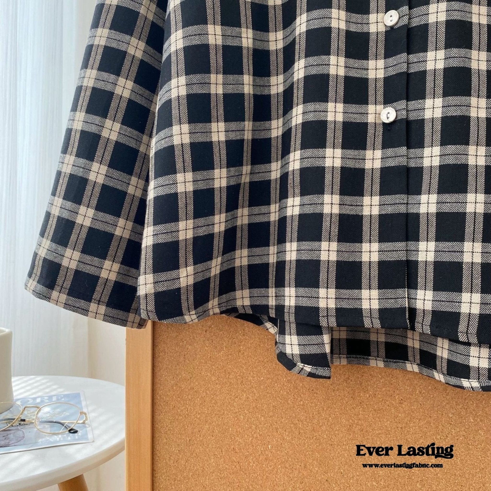 Scarlett Classic Plaid Black Pajama Set