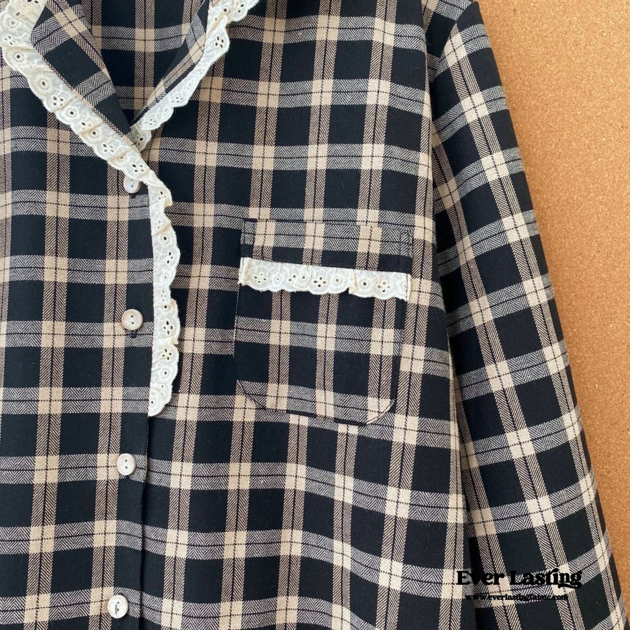 Scarlett Classic Plaid Black Pajama Set