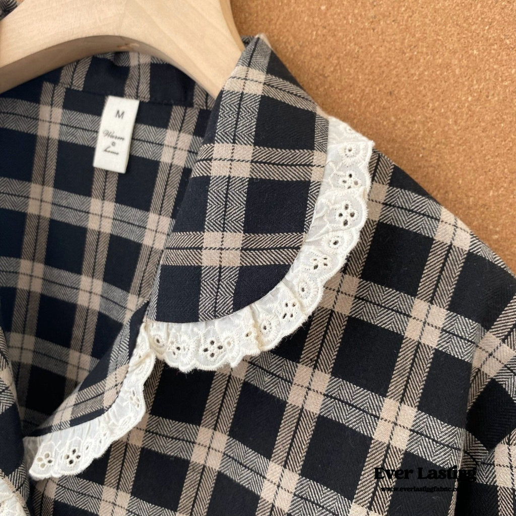 Scarlett Classic Plaid Black Pajama Set