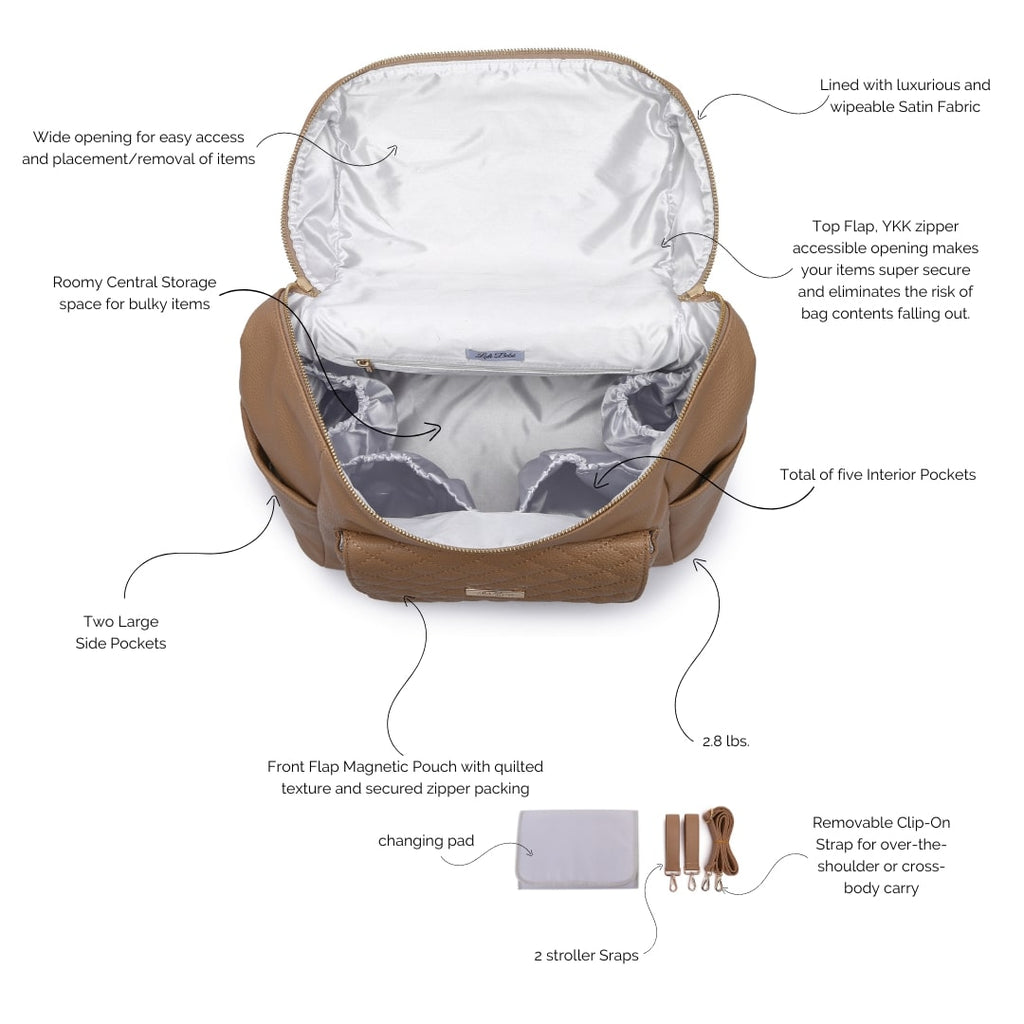 Signature Diaper Bag Latte Brown