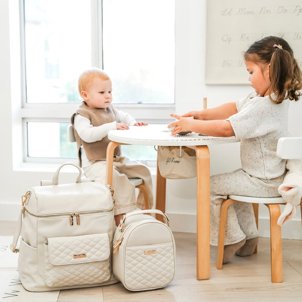 Signature Diaper Bag Pearl White