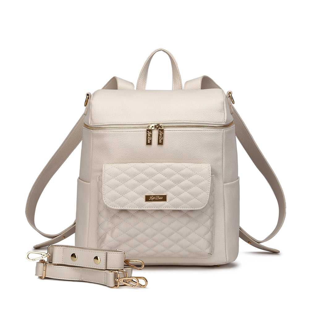 Signature Diaper Bag Pearl White