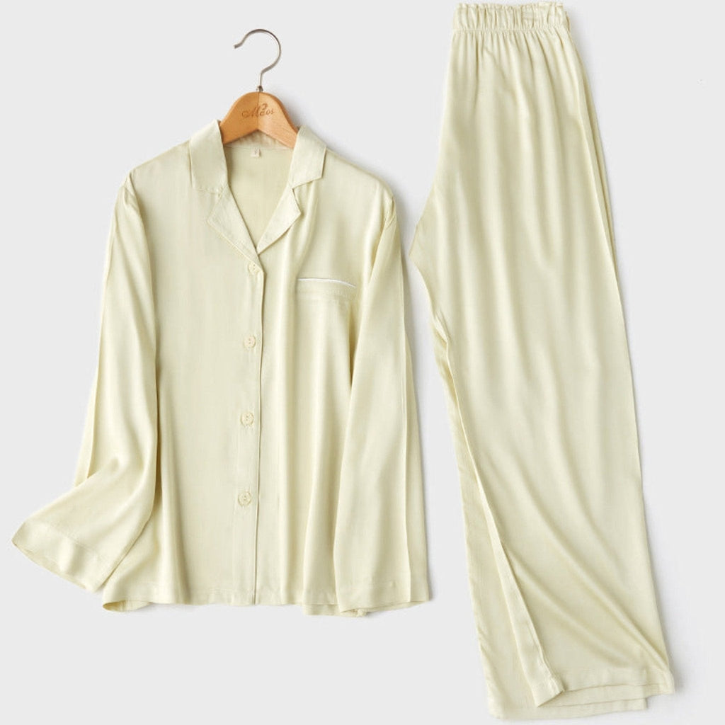 Silky Classic Morandi Silky Pajama Set / Blue