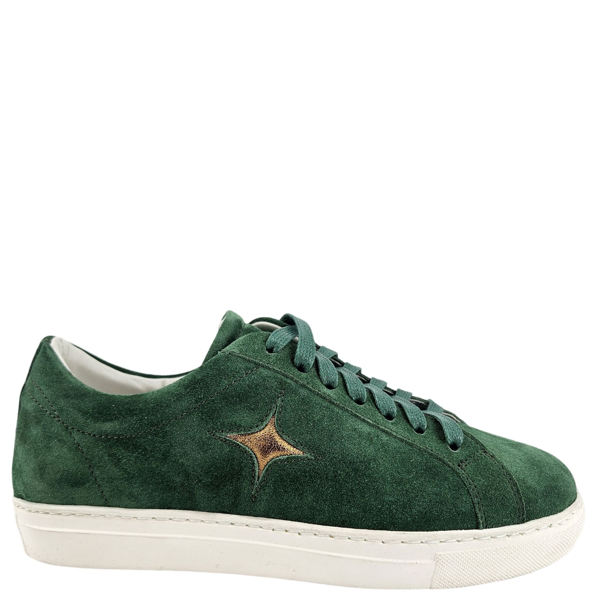 Green Suede Sirius Star Womens Sneaker