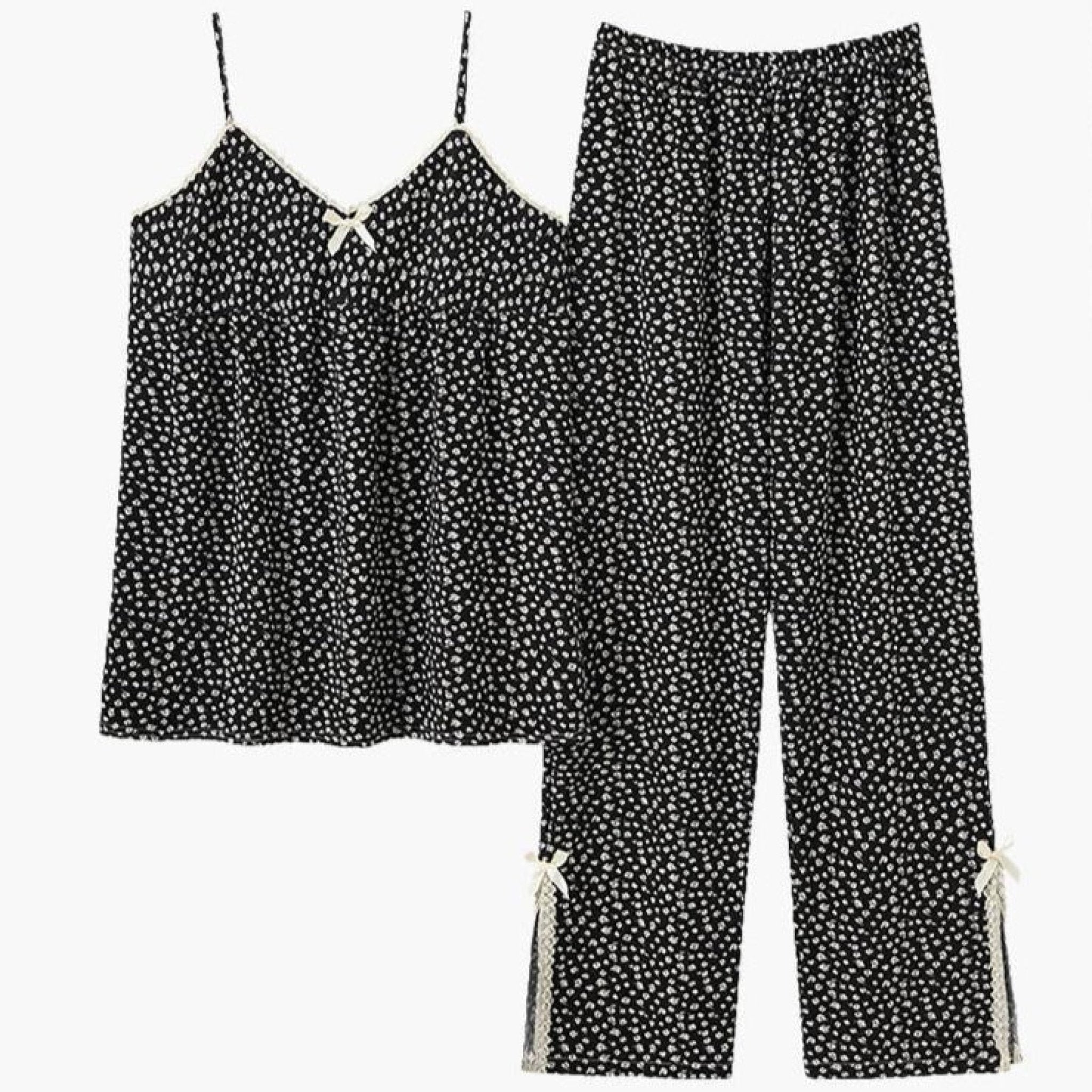 Sophie Pastoral Floral Pajama Set / Red