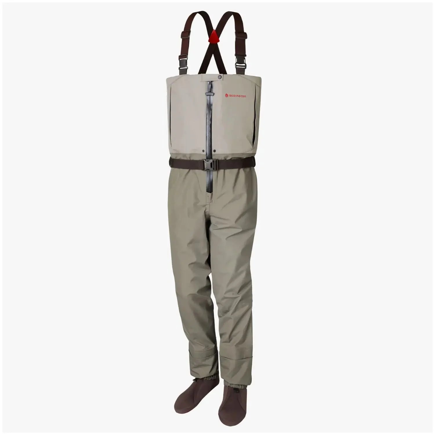 Redington Mens Escape Zip Up Waders - Chest-High Fly Fishing Waders - Waterproof Wader for Men - Boulder/Slate - Medium