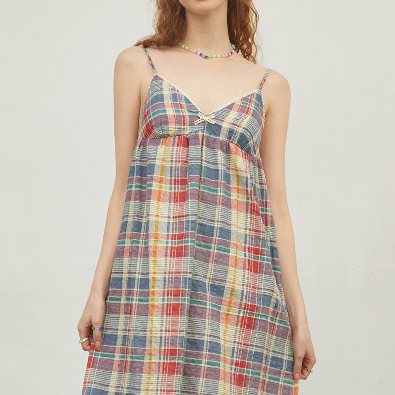 Vintage Inspired Plaid Pajama Dress