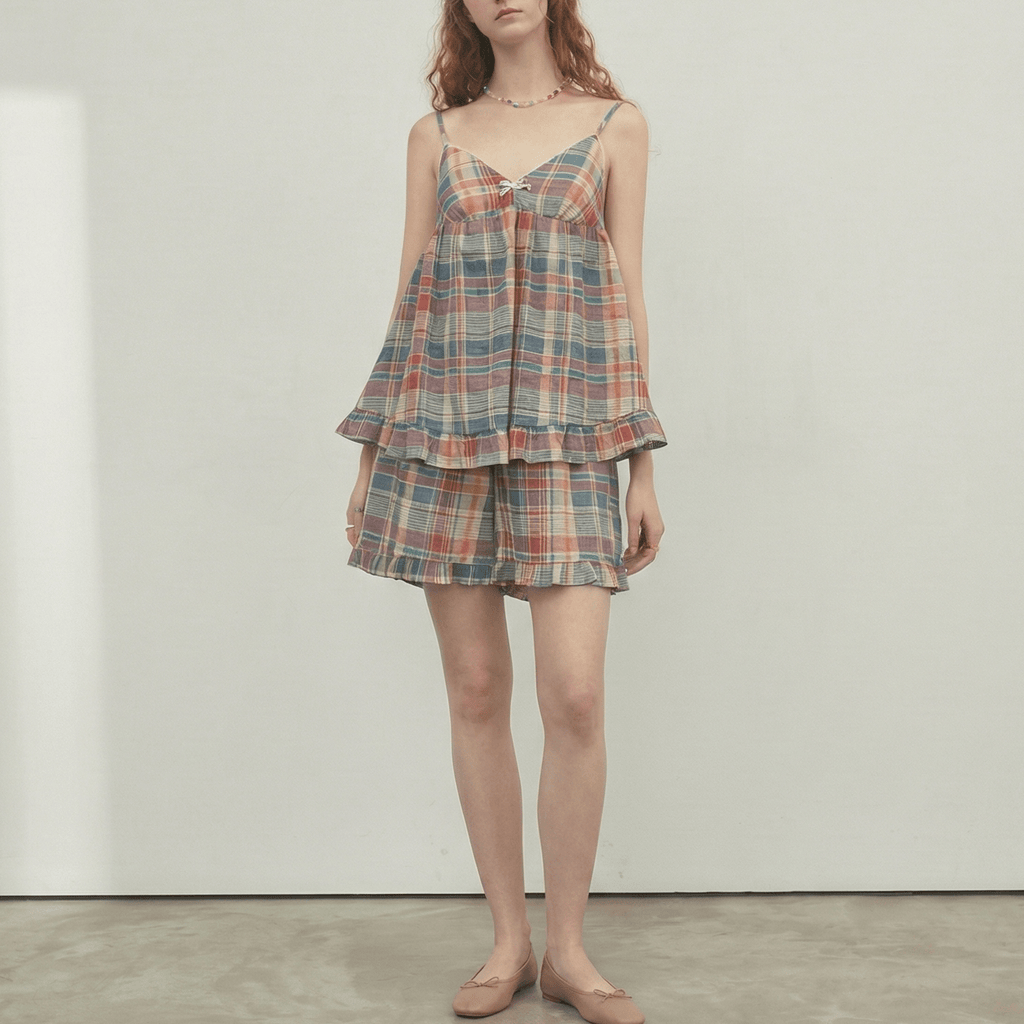 Vintage Inspired Plaid Pajama Dress