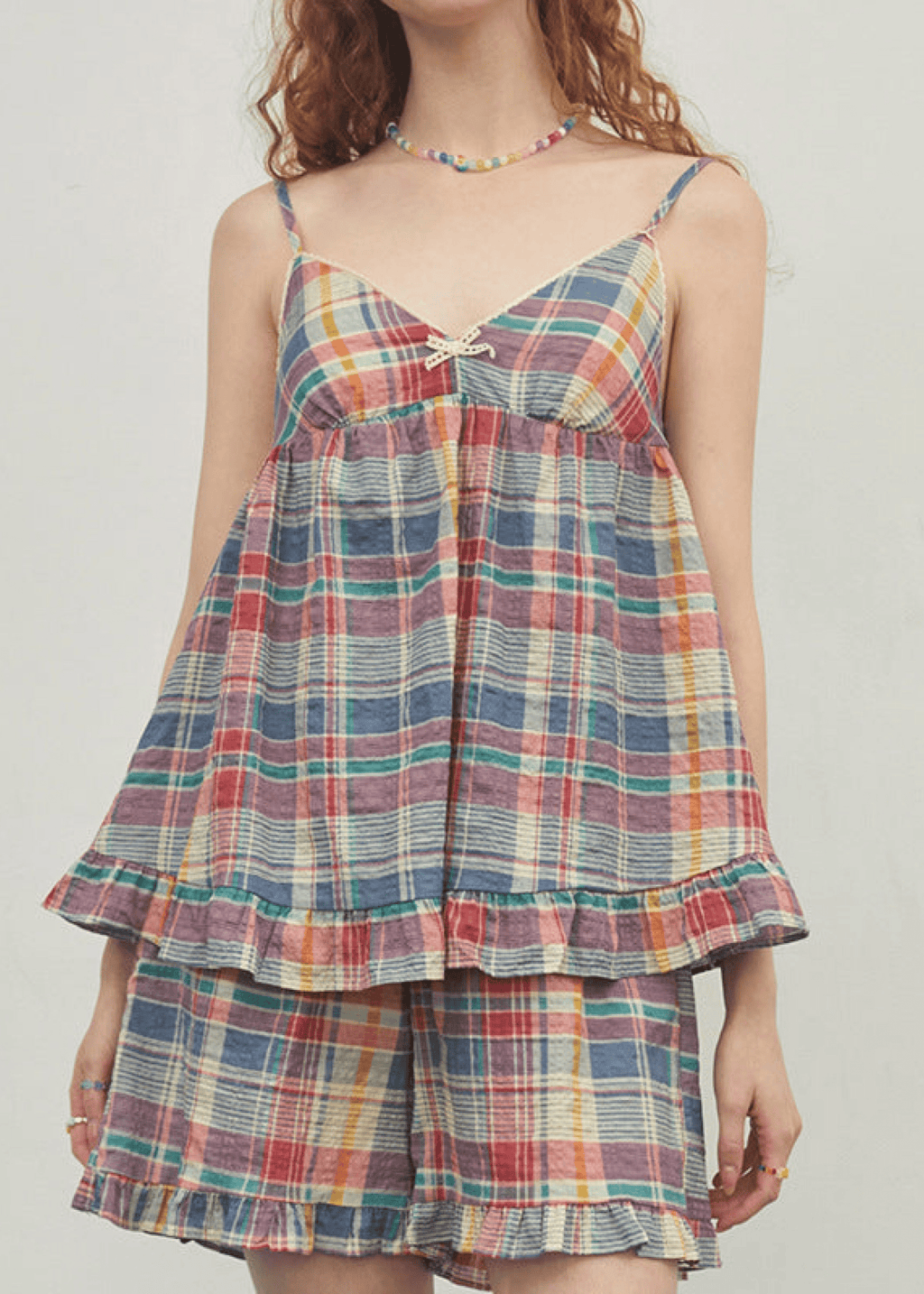 Vintage Inspired Plaid Pajama Dress